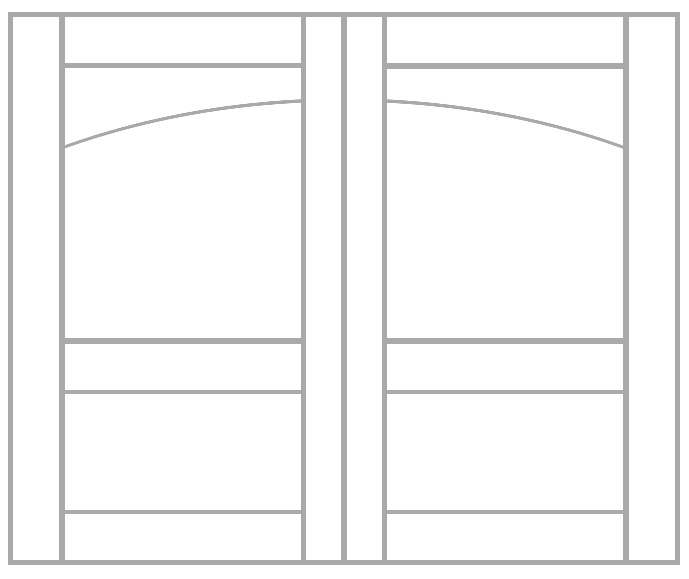 residential garage door panel style 1 arch